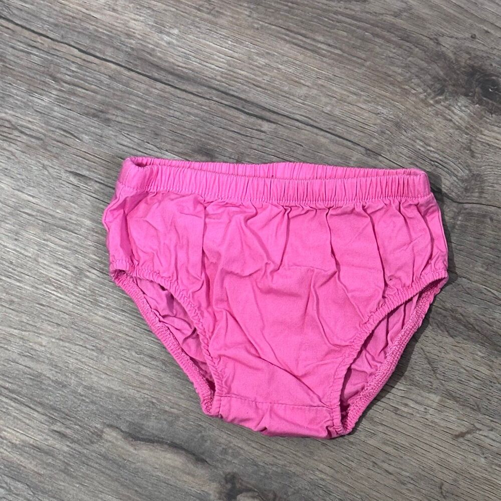 Carter's Baby Girls Solid Pink Ruffle Elastic Waist Diaper Cover Bloomers 6M